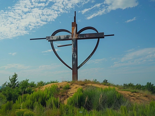 Unikátní srdcovitý kříž nad Belecovým mlýnem jako symbol lásky a naděje