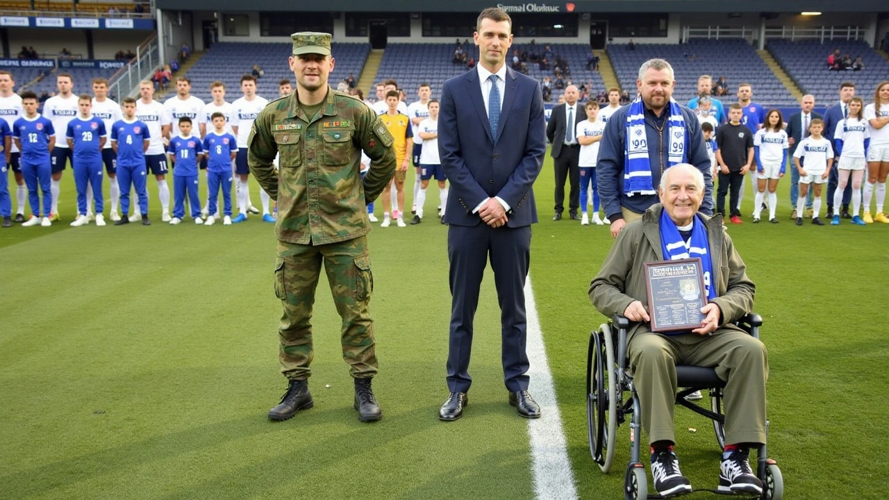 Sigma Olomouc oslavila hrdinství válečného veterána Františka Štěpánka